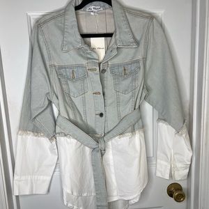 Ma Cherie Denim Jacket & White Jacket Sz M